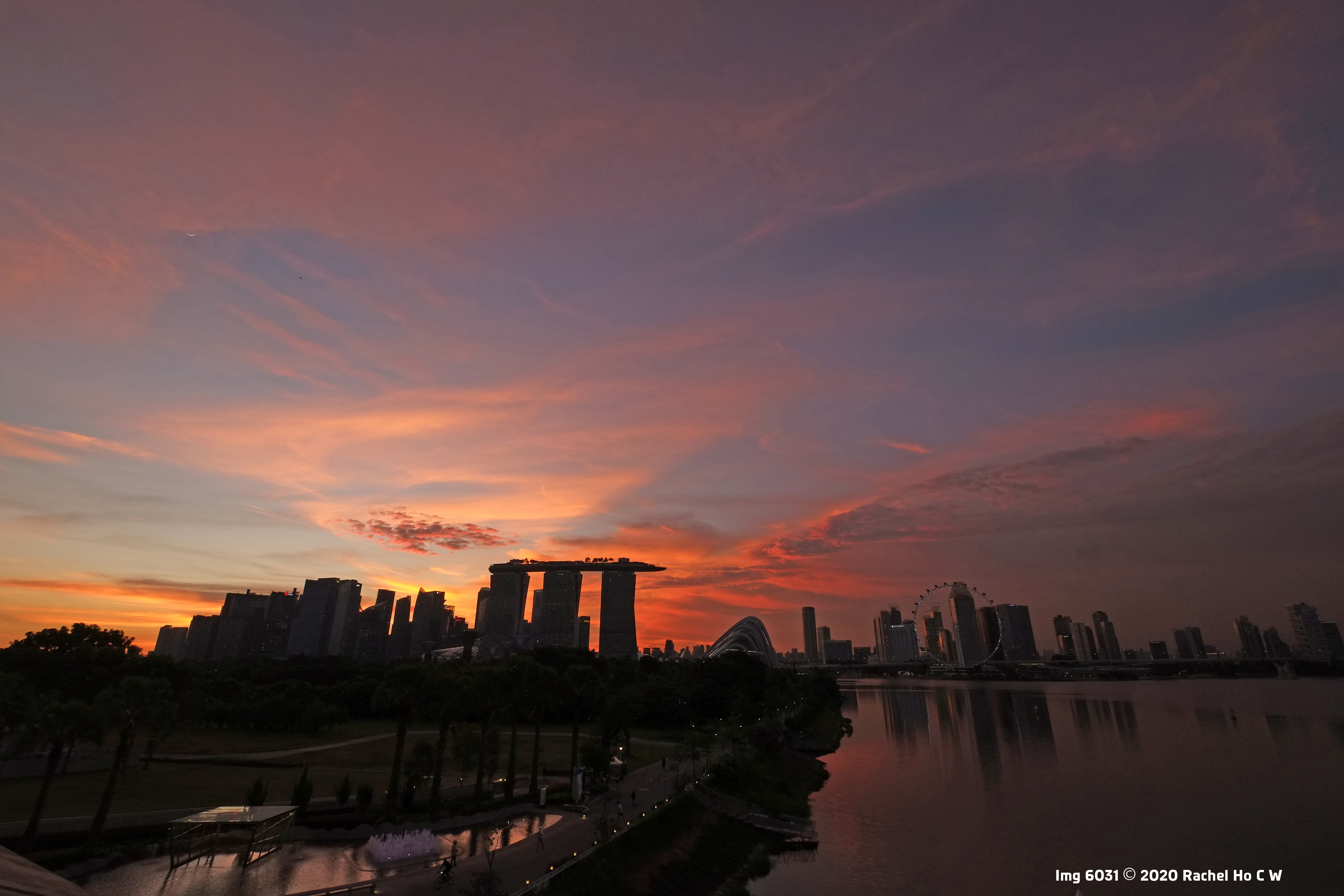 Image 6031 Sunset at Marina Barrage 6:59pm.