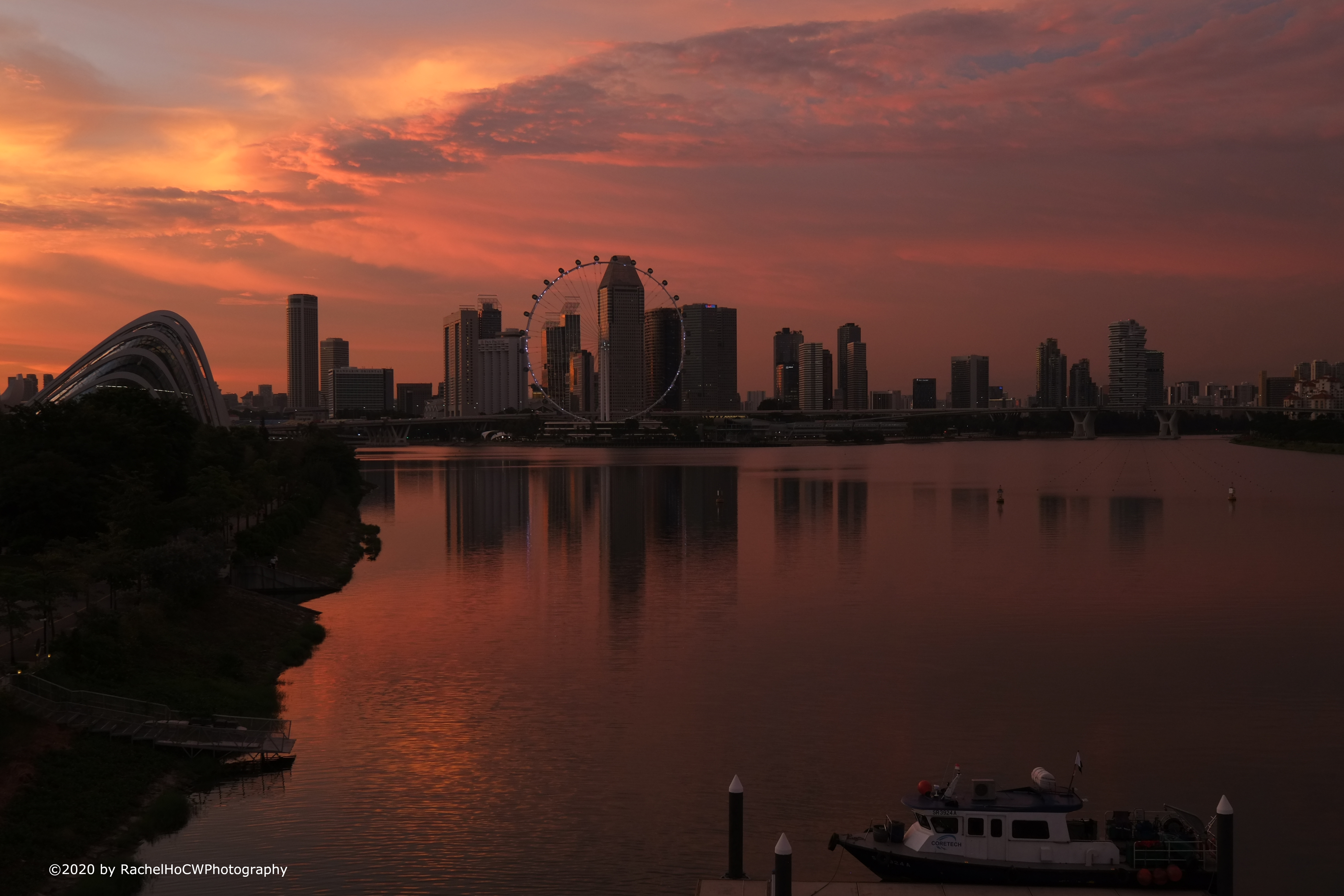 Image 6024 Sunset at Marina Barrage 6:56pm.